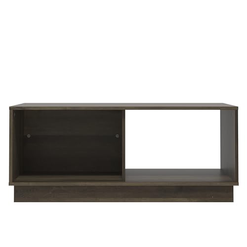 Galano Ryuki Coffee Table - Modern Distressed Oak Finish - Storage Cabinet for Entryway - Foyer - Living Room - Space Saving