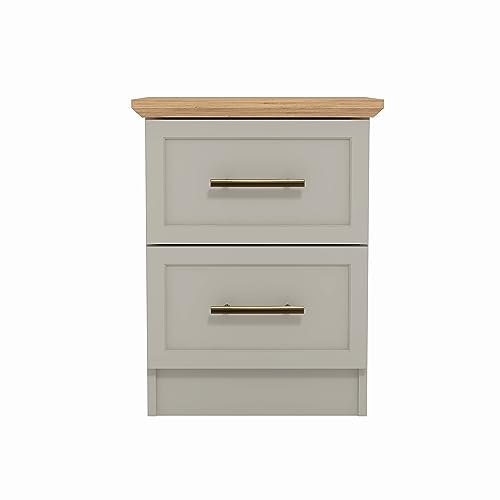 Galano Cleverton 2 Drawer Bedside Table - Stylish Side Table with Storage - Nightstands Bedroom Furniture - Organizers & Storage Cabinet for Hallway, Entryway or Livingrom