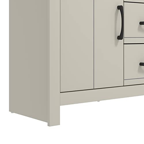 Galano Limestone 2 Door 3 Drawer Sideboard, Storage Cabinet and Organizers, Freestanding Cabinet for Living Room and Entryway (Dark Grey)