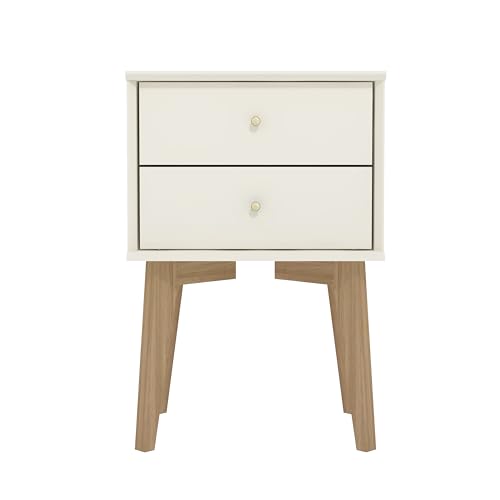 Galano Abby Bedside Table - Stylish 2 Drawer Bedside - Side Table with Storage - Storage Cabinet for Hallway - Entryway or Bedroom