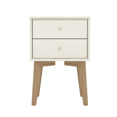 Galano Abby Bedside Table - Stylish 2 Drawer Bedside - Side Table with Storage - Storage Cabinet for Hallway - Entryway or Bedroom