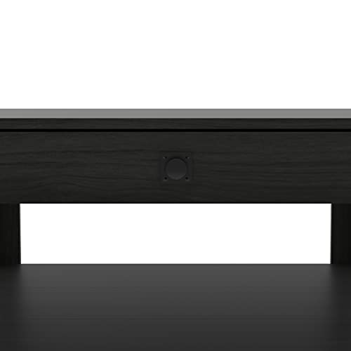 Galano Philia Square Coffee Table - Hidden Compartment and Storage Shelf - Modern Tabletop Dining Table for Living Room - Engineered Wood - Easy Assembly - Dusty Grey Oak