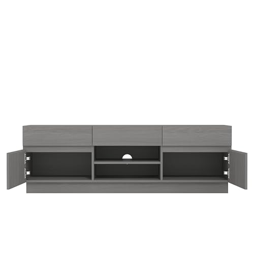 Galano Anderson TV Unit, Entertainment Centre for up to 60" TV, TV Unit with 2 Doors, TV Stand Cabinet for Living Room, Large Storage