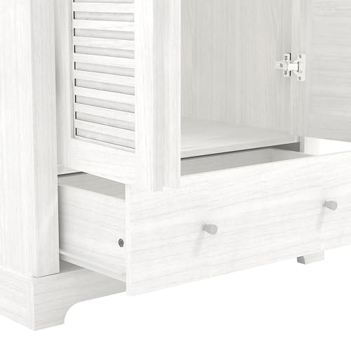 Galano Milan 2 Door 1 Drawer Wardrobe - Bedroom Furniture Unit with Hanging Rail Storage and Drawer, Wardrobe Storage Organizer (Light Grey/Oak)