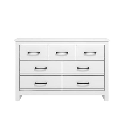 Galano Limestone 3+4 Drawer Chest - Chest of Drawer for Bedroom - Closet Organizers and Storage Cabinet for Hallway, Entryway (White)