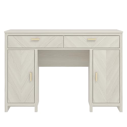 Galano Bonny Wide Dressing Table - Bedroom Large Vanity Makeup Table with Drawer and Door Storage – Console Table for Home Hallway and Living