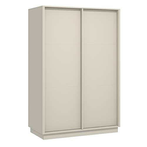 Galano 2 Door Sliding Wardrobe - Space Saving Stylish and Sturdy 2 Door Wardrobe - Bedroom Furniture Unit with Hanging Rail Storage