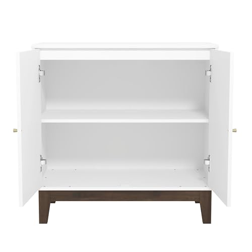 Galano Trafford 2 Door Sideboard - Storage Drawer Cabinet for Living Room, Bedroom, or Kitchen (Trafford, White)