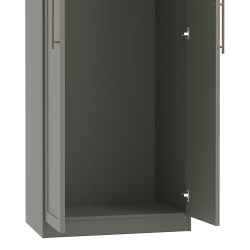 Galano Cleverton Wardrobe - Stylish & Sturdy Wardrobe with Bar Gold Metal Handle - Bedroom Furniture Unit with Hanging Rail Storage