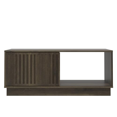 Galano Ryuki Coffee Table - Modern Distressed Oak Finish - Storage Cabinet for Entryway - Foyer - Living Room - Space Saving