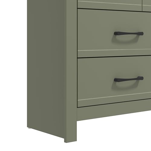 Galano Limestone 3+4 Drawer Chest - Chest of Drawer for Bedroom - Closet Organizers and Storage Cabinet for Hallway, Entryway (Dark Green)