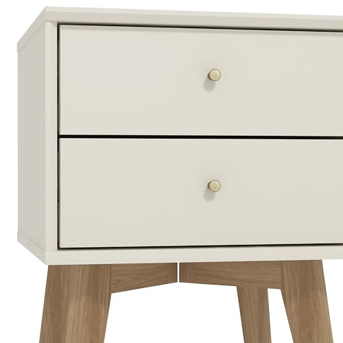 Galano Abby Bedside Table - Stylish 2 Drawer Bedside - Side Table with Storage - Storage Cabinet for Hallway - Entryway or Bedroom