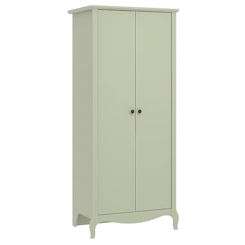 Galano Stella Wardrobe - Stylish & Sturdy Wardrobe with Bar Gold Metal Handle - Bedroom Furniture Unit with Hanging Rail Storage