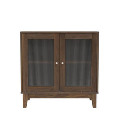 Galano Beverly Sideboard mit 2 Türen – Schubladenschrank für Wohnzimmer, Schlafzimmer oder Küche – freistehender Schrank für Wohnzimmer und Eingangsbereich – Walnuss