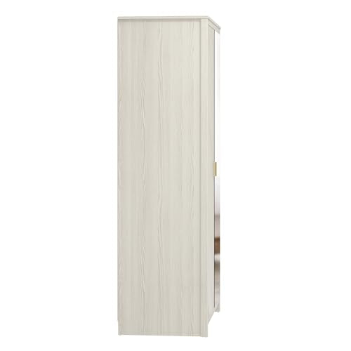 Galano Bonny Wardrobe - Stylish & Sturdy Wardrobe with Bar Gold Handle - Bedroom Furniture Unit with Hanging Rail Storage