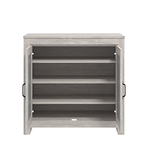 Galano Millicent 12 Pairs Shoe Cabinet - 2 Door Shoe Cabinet - Modern Shoe Rack - Standing Shoe Organiser for Home - Office - 34D x 78.6W x 76.8H centimetres - Dusty Grey Oak