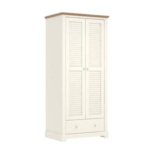 Galano Milan 2 Door 1 Drawer Wardrobe - Bedroom Furniture Unit with Hanging Rail Storage and Drawer, Wardrobe Storage Organizer