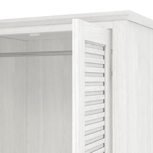 Galano Milan 2 Door 1 Drawer Wardrobe - Bedroom Furniture Unit with Hanging Rail Storage and Drawer, Wardrobe Storage Organizer (Light Grey/Oak)