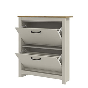 Galano Limestone Shoe Cabinet - 2 Door Shoe Storage Cabinet - Organizers and Storage Cabinet for Hallway - Entryway or Living Room