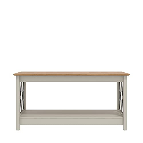 Galano Nova Console Table - Modern Distressed Oak Finish - Bookshelf Cabinet for Hallway - Entryway - Foyer - Living Room - Bedroom - Space Saving