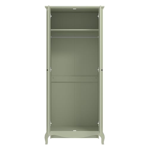 Galano Stella Wardrobe - Stylish & Sturdy Wardrobe with Bar Gold Metal Handle - Bedroom Furniture Unit with Hanging Rail Storage