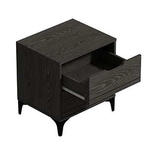 Galano Lilay Nightstand - Bedside Table Bedroom - Bedside Cabinet - Spacious Storage End Table - Sofa Side Table - Side Table for Bedroom - Easy Assembly - Dusty Grey Oak