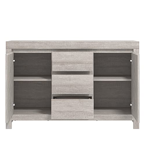 Galano Cubbot 2 Door 3 Drawer Sideboard - Storage Cabinet with 2 Doors and Drawers - Freestanding Cabinet for Living Room & Hallway