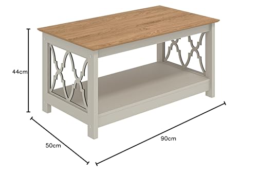 Galano Nova Console Table - Modern Distressed Oak Finish - Bookshelf Cabinet for Hallway - Entryway - Foyer - Living Room - Bedroom - Space Saving