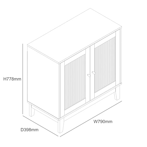 Galano Beverly Sideboard mit 2 Türen – Schubladenschrank für Wohnzimmer, Schlafzimmer oder Küche – freistehender Schrank für Wohnzimmer und Eingangsbereich – Walnuss