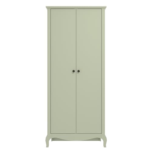 Galano Stella Wardrobe - Stylish & Sturdy Wardrobe with Bar Gold Metal Handle - Bedroom Furniture Unit with Hanging Rail Storage