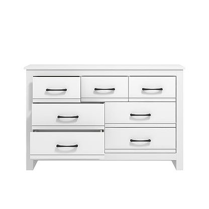 Galano Limestone 3+4 Drawer Chest - Chest of Drawer for Bedroom - Closet Organizers and Storage Cabinet for Hallway, Entryway (White)