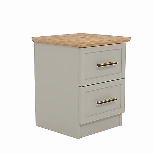 Galano Cleverton 2 Drawer Bedside Table - Stylish Side Table with Storage - Nightstands Bedroom Furniture - Organizers & Storage Cabinet for Hallway, Entryway or Livingrom