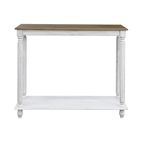 Galano Mosheim Console Table - Spray Painted Solid Wooden Bookshelf Cabinet for Hallway & Entryway - Space Saving Table with Shelf for Living Room