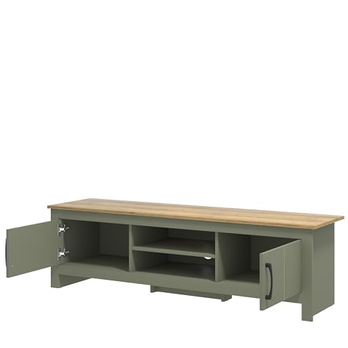 Galano Limestone Wide TV Unit - Entertainment Centre for up to 65" TV - TV Unit with 2 Doors