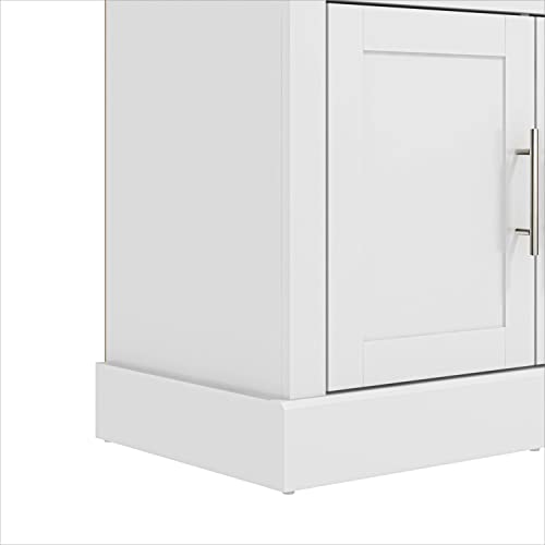 Galano Sufy 3 Door 2 Drawer Sideboard - Storage Cabinet with 3 Doors and 2 Drawers - Living Room & Hallway Storage Unit - 39.5 x 112.8 x 74.1 cm - White