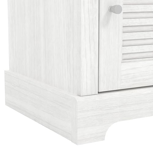 Galano Milan 1 Door Side Table with Shelf - Storage Cabinet for Hallway - Entryway - Foyer - Living Room - Bedroom - Space Saving (Ivory/Oak)