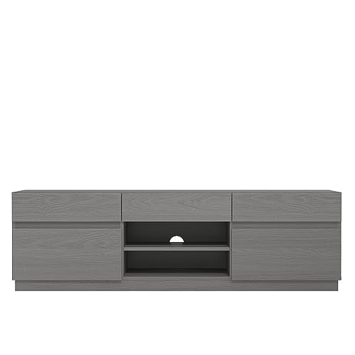 Galano Anderson TV Unit, Entertainment Centre for up to 60" TV, TV Unit with 2 Doors, TV Stand Cabinet for Living Room, Large Storage