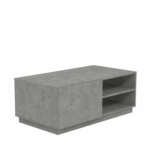 Galano paxton Coffee Table - 1 Drawer 2 Open Shelves Storage Unit - Rectangular Living Room Table with Storage