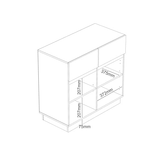 Galano Anderson Sideboard – Schrank-Aufbewahrungs-Organizer für Ihr Zuhause – Aufbewahrungs-Sideboard – verstellbare Regale