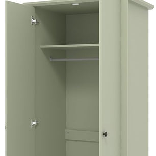 Galano Stella Wardrobe - Stylish & Sturdy Wardrobe with Bar Gold Metal Handle - Bedroom Furniture Unit with Hanging Rail Storage