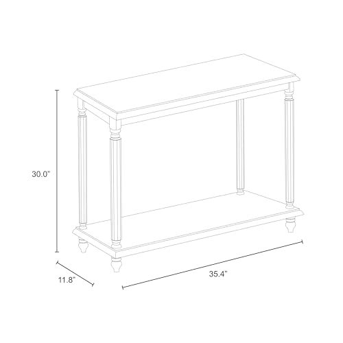 Galano Mosheim Console Table - Spray Painted Solid Wooden Bookshelf Cabinet for Hallway & Entryway - Space Saving Table with Shelf for Living Room