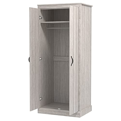 Galano Bristol 2 Door Wardrobe – Bedroom Furniture Unit with Hanging Rail Storage for Clothes Hanging Bedroom Storage - Engineered Wood - ‎54.5 x 77 x 180.5 cm