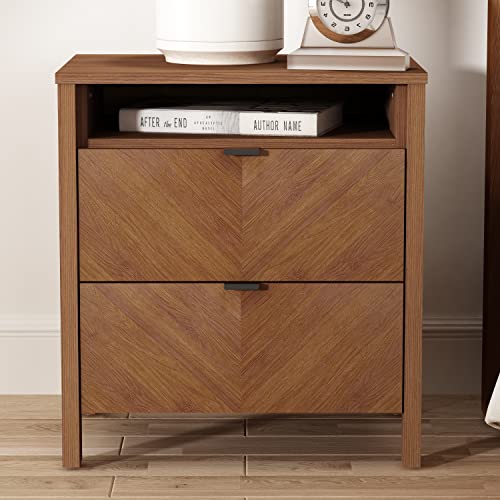 Galano Friddle-Carnforth Nightstand Bedside Table Bedroom, Bedside Cabinet, Spacious Storage End Table, Sofa Side Table, Storage Cabinet Living Room Furniture