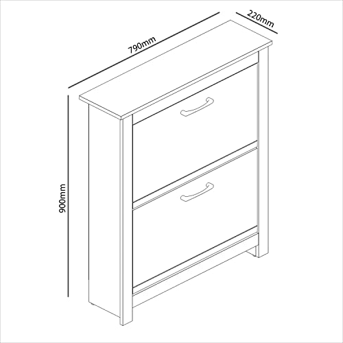 Galano Limestone Shoe Cabinet - 2 Door Shoe Storage Cabinet - Organizers and Storage Cabinet for Hallway - Entryway or Living Room