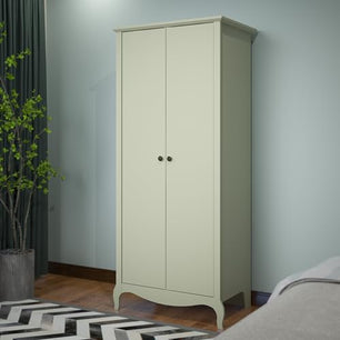 Galano Stella Wardrobe - Stylish & Sturdy Wardrobe with Bar Gold Metal Handle - Bedroom Furniture Unit with Hanging Rail Storage