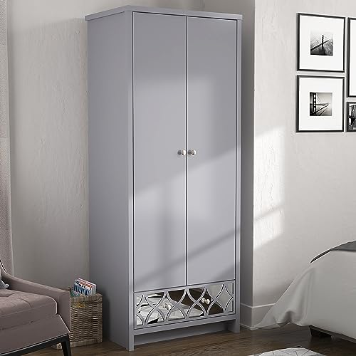 Galano Iris 4 Drawer Chest - Modern Cabinet with 4 Mirrored Drawers - Organizers and Storage for Bedroom – Console for Entryway - Hallway or Living Room