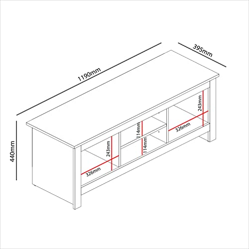 Galano Limestone TV-Einheit – TV-Ständer, Schrank für bis zu 50 Zoll große Fernseher für Wohnzimmer oder Schlafzimmer, 40 x 119 x 43,8 cm, 2-türiger TV-Tisch, Aufbewahrungseinheit – Hellgrau