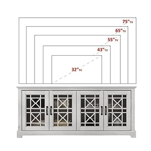 Galano Isadora TV Stand for up 75 Inch TV, Tall Rustic Entertainment Center with 29.29