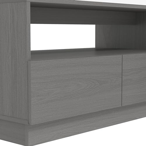 Galano Anderson Coffee Table - 2 Drawer Storage Unit - Engineered Wood Storage Cabinet, Rectangular Living Room Table with Storage