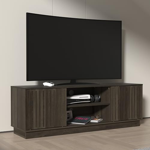 Galano Ryuki 2 Door TV Unit, Entertainment Centre for up to 65" TV, 150cm TV Unit with 2 Doors, TV Stand Cabinet for Living Room, Large Storage